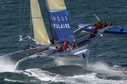 Sean Langman’s ORMA 60 class trimaran, Team Australia one of four Australian entries who have lodged expressions of interest for the 2014 A2B Race © Kos Picture Source http://www.kospictures.com
